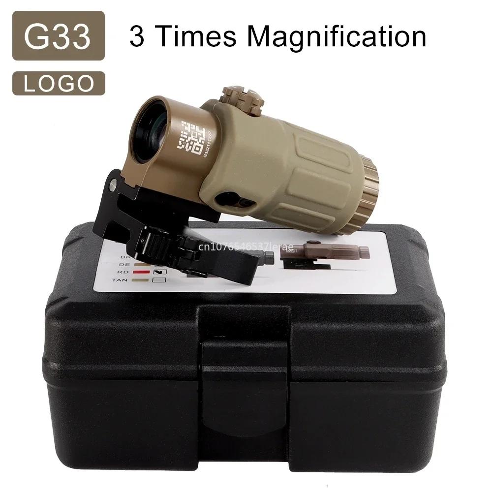 Tactical Airsoft G45 5X Magnifier 558 553 EXPS3 Red Dot Combo Scope Optics QD Mount Weaver Fit 20MM Rail Mount With Full Marking