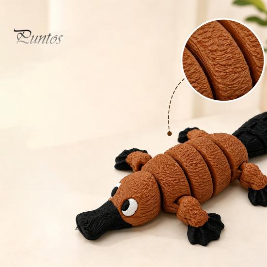 Stressabbau Sensorisches Spielzeug 3D-gedruckte bewegliche Schnabeltierfigurine, flexibles Gelenk Fidget-Spielzeug, niedliches einzigartiges Schreibtischzubehör Tierornament für Zuhause