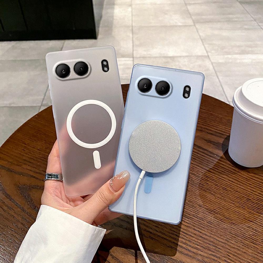 For OnePlus Nord 4 Magnetic Case Compatible with MagSafe Frosted PC Phone Cover with Camera Lens Protector
