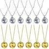 Trendy Mirror Disco Ball Charm Necklace Fashionable Bead Chain Neckwear 70s Gift