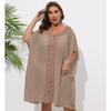 Women's Dress Large Size Women's Hand Hook Splicing Loose Beach Bikini Overcoat