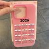 Fashion New 2026 Calendar Pattern Phone Case For iPhone 17 16 Pro Max 15 14 13 12 11 XS X XR 16E 7 8 16 Plus 17 Air Jelly Cover