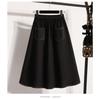 DIMANAF 2026 Plus Size Summer Skirts Women A-Line Cotton Fashion Lady Casual Elegant Long Skirt