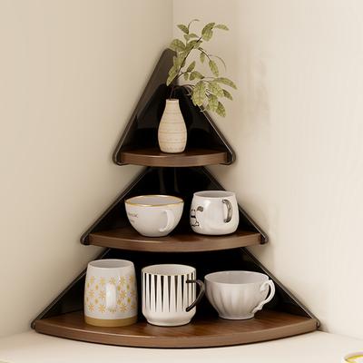 Corner Mug Rack Desktop Cup Holder, 3 Tier Coffee Corner Organizer Shelf For Mugs, Tea Cups And Small Storage