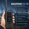 Rádio Amador Portátil BAOFENG UV-36 1000 Canais Programação Bluetooth Receptor de Onda Curta Tela TFT de 2,0” Monitoramento Duplo VHF UHF Walkie Ta