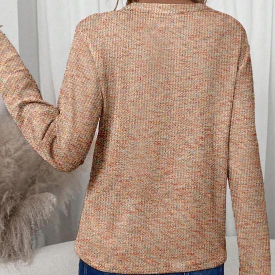 Women Tops V-Neck Long Sleeve Soft Stretchy Loose Fit Pullover Tops Spring Autumn Commuting Style Shirt Vacation Office Wear