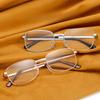 Metal Frame Reading Glasses Men Women Square Full Frame Magnifying High Definition Presbyopic Eyeglasses