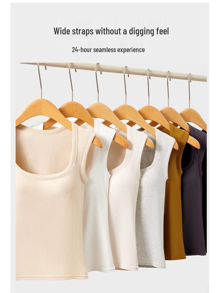 Women's Slimming Sleeveless Camisole with Built-in Chest Pad - Spring/Summer
