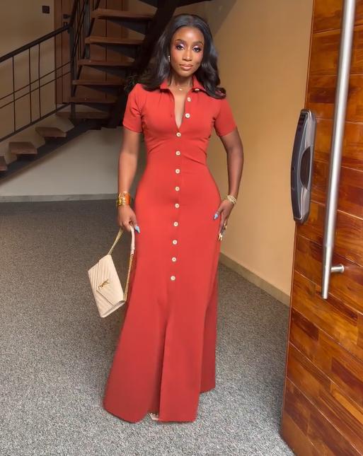 European and American foreign trade women s clothing 2026 summer new short-sleeved solid color casual single-breasted lapel long dress S оранжевый