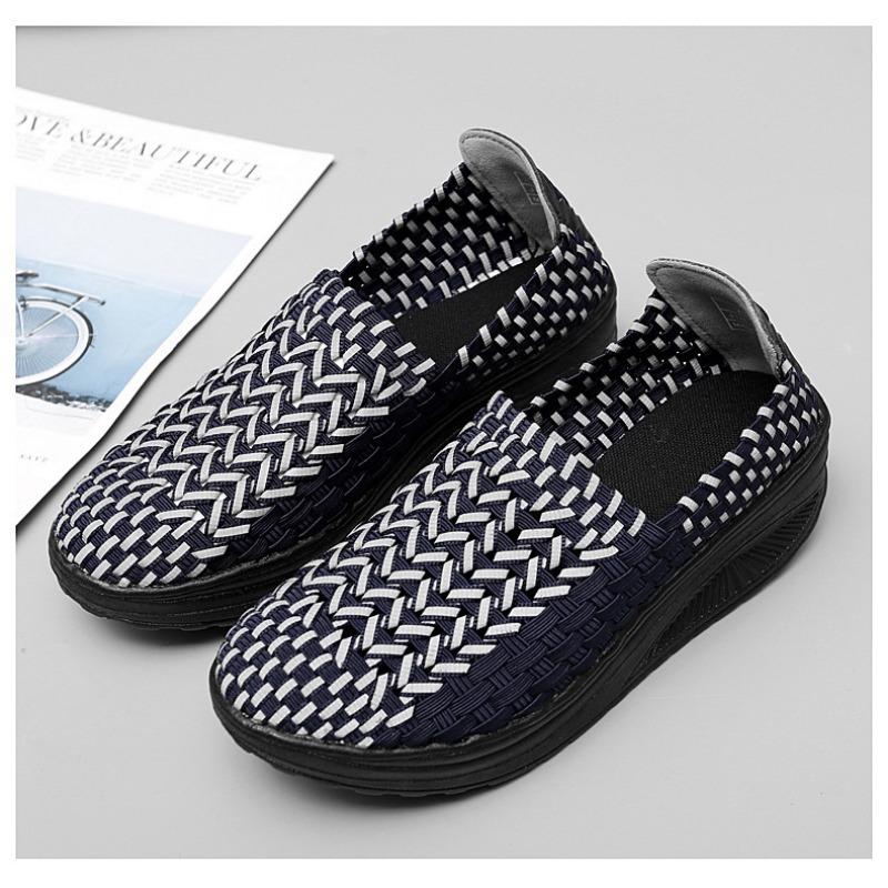 Светящиеся плетеные туфли Ленивые туфли Модные и трендовые женские туфли на толстой — фото 17