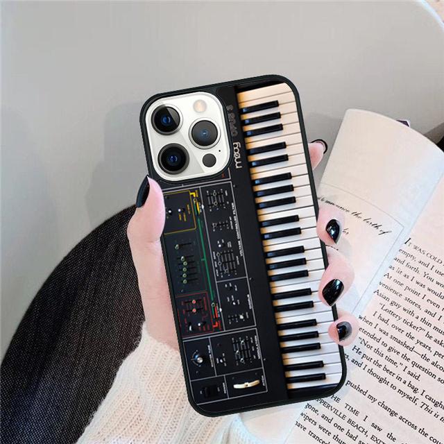 Vintage Synth Synthesizer Moog Print Phone Case Cover For iPhone 17 Air 15 16e 14 13 12 Pro Max 11 Pro Max Plus