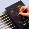 Graffiti Stencil Scratch Art Paper Card Set Rainbow DIY Drawing Board Scratch Off Paper Book  Gifts