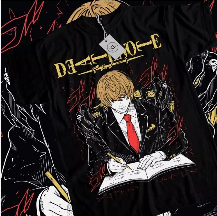 Anime Kira Death Note Black TShirt S