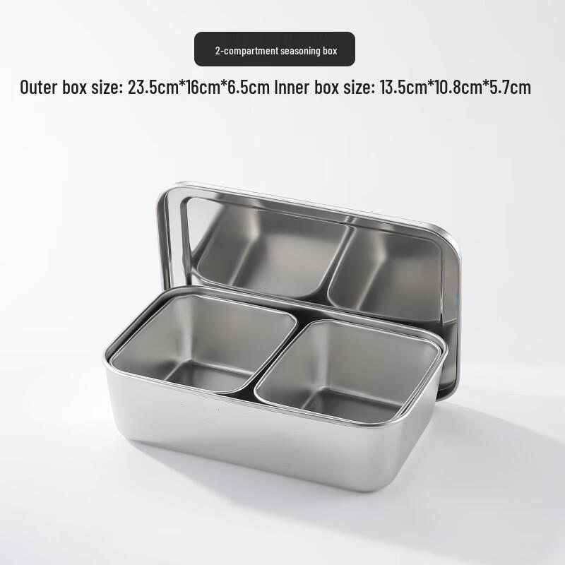 

Kangfutao Commercial Stainless Steel Multi-Compartment Seasoning Box