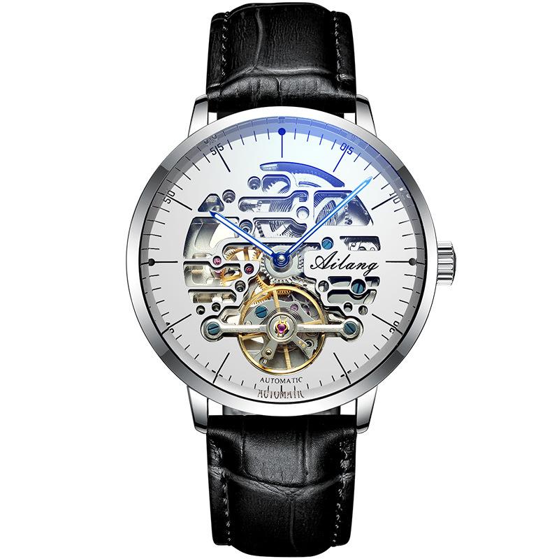 AILANG Brand New Automatic Mechanical Watch Waterproof Luminous Sugess Skeleton Watch Fashion Hollow Wristwatch Relojes Hombre