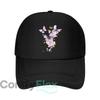 Purple Watercolor Butterflies Gold Accent Wall Art Mesh Baseball Cap Hip Hop