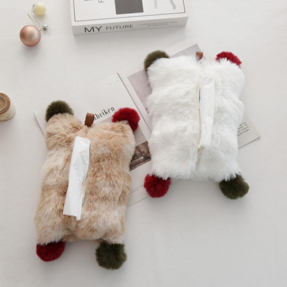 

Kawaii Plush Tissue Box Cartoon Tissue Bag Home Decoration Car Tissue Storage Box Home
