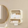 Non Perforated Kitchen Storage Rack Multi-layer Wall Seasoning Rack Bathroom Skincare Product Storage Rack Kitchen Storage Shelf