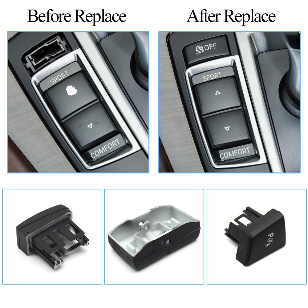 Car Console Antislip Switch Sport Buttons Radar Sensor Button Cover For BMW 5 6 X3 X4 Series F10 F11 F06 F12 F25 F26 61319267890