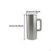 1.5 L Stainless Steel Cold Water Jug, Portable Jug with Lid, Ideal for Cafes And Restaurants