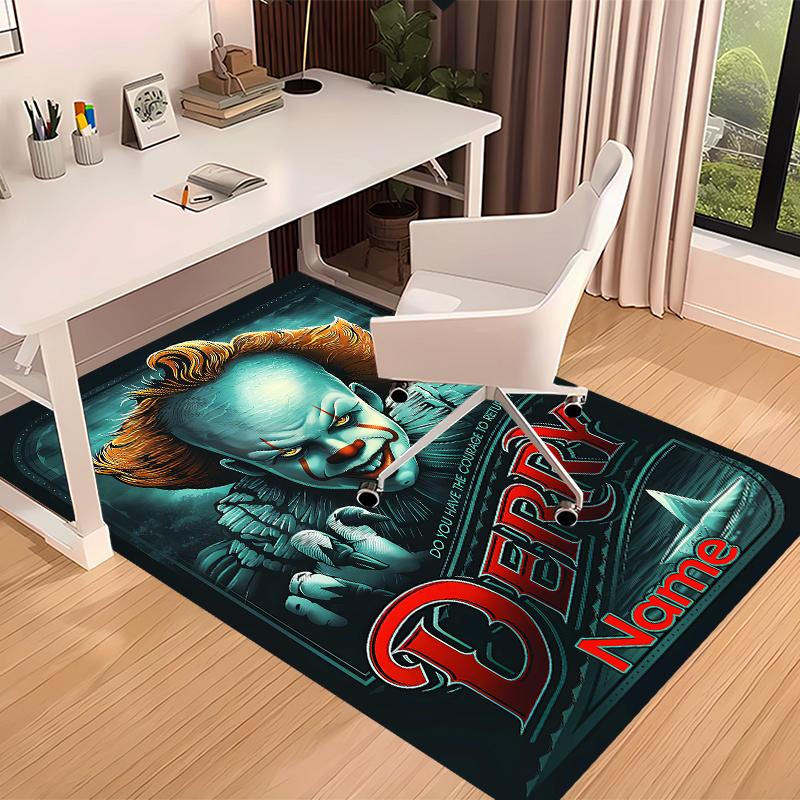 Custom personalization Pennywise the Dancing Clown Print Area Rug - Soft, Washable Non-Slip Indoor Mat,Living Room,Home&Office Decorative Rug
