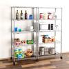 Doshisha Luminous Regular Steel Rack, 90cm Wide, 5 Shelves, Gap Storage, Rust-Resistant, Commercial Grade, 250kg Load Capacity (Per Shelf), Casters, W