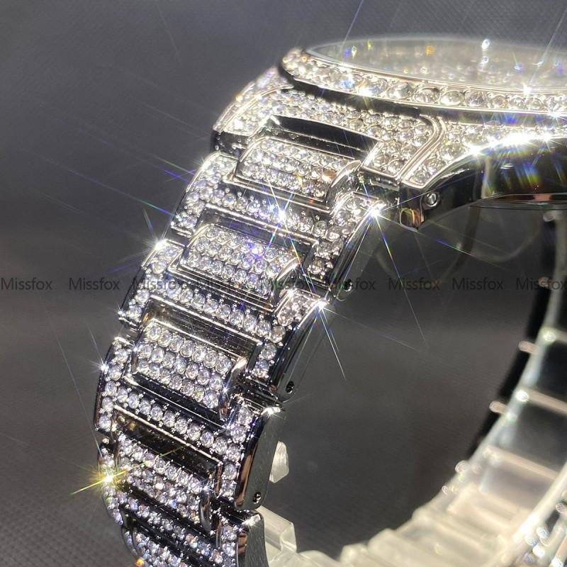MISSFOX Mens Square Watch Fashion Calendar Quartz