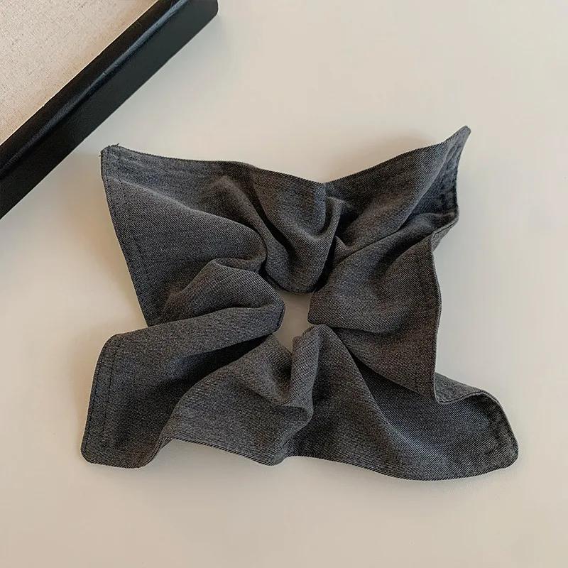 

Винтажные Ретро Женские Большие Квадратные Джинсовые Резинки для Волос Женские Резинки для Волос для Хвоста Эластичная Повязка на Голову Аксессуары для Головного Убора 22x22см