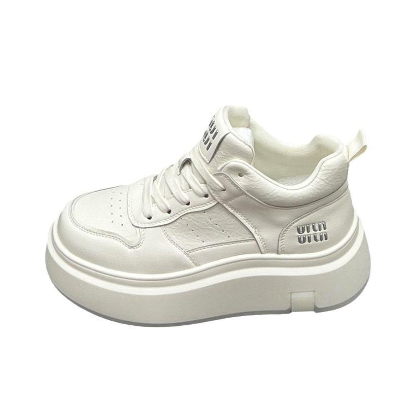 Angra Red High-top Board Shoes Women's Autumn and Winter New Thick-soled Heightening Sports and Leisure Shoes