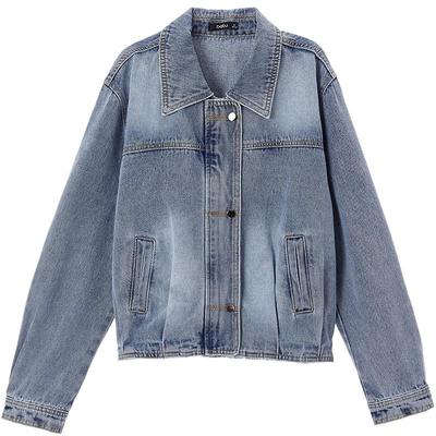 Women's Vintage Washed Denim Short Jacket