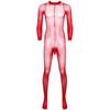 Helkroppsstrømper i gjennomsiktig netting for menn Strømpebukser med elastiske fottights Leggings Bodysuit