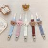 Cute Bear Baby Pacifier Clips Anti-drop Chain Newborn Toddler Teething Dummy Clip Nipple Holder Children's Toy Accessories