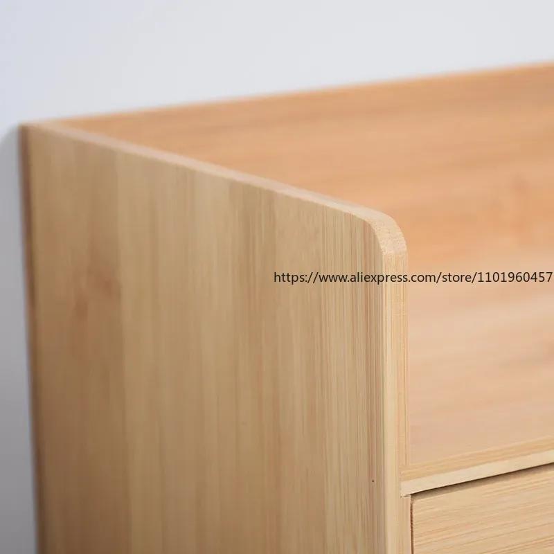 Bamboo Mini Desk Drawer Tabletop Storage Organization Box for Office Home Organizer Stationery Desk Accessories