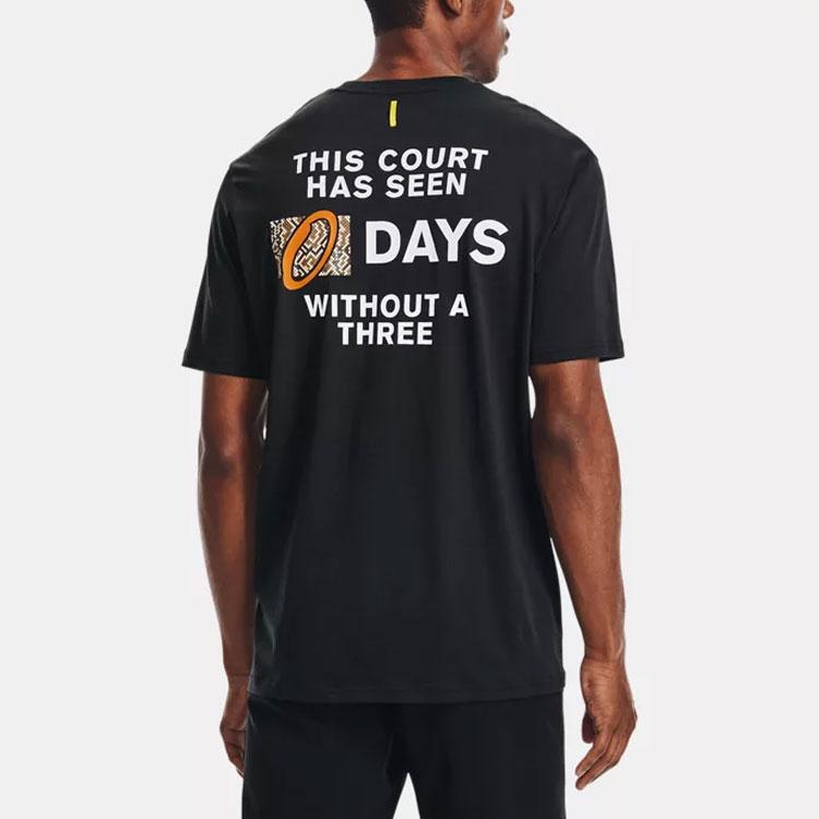Under Armour Curry Series Sports Casual Short Sleeve T-Shirt Men Tops Black 1364968-001
