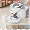 Floor Cleaner with 6 Replacement Head Refills Extended Handle Household Cleaning Automatic Spin Mop for Household Floor Cleaning