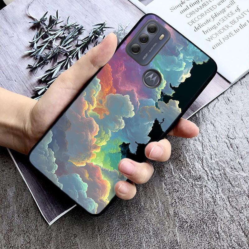 Clound Moon Star Night PhoneCase For Motorola Moto G85 G55 G05 G14 G75 G31 G50 G10 G20 G30 G60 G13 G32 G84 G54 G53 G72 G24 Power