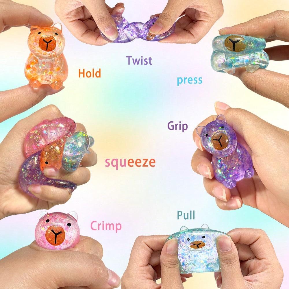 Giocattoli Sensoriali per Alleviare lo Stress, Giocattoli a Forma di Goccia d'Acqua da Spremere Lampeggianti, 4 Colori Invio Casuale, Giocattoli Morbidi Spremibili a Forma di Goccia d'Acqua Mochi