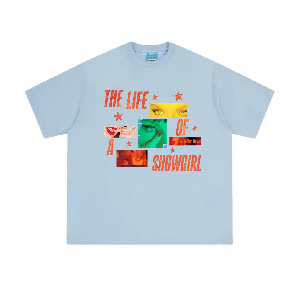New Album The Life of A Showgirl T-Shirt 100% Cotton Fashion Tshirts High Quality Summer Casual T-shirt Swift Fans Peripheral