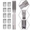 10 Stück Gewindeloch-Reparaturwerkzeuge Metall M10 X 1,0 Muttern und 1 Stück X1,0 Gewindebohrer zur Wiederherstellung beschädigter Gewinde Reparaturwerkzeuge Bohrer