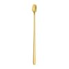 Stainless steel long handle stirring spoon milk powder coffee spoon dessert spoon creative golden small spoon small round spoon