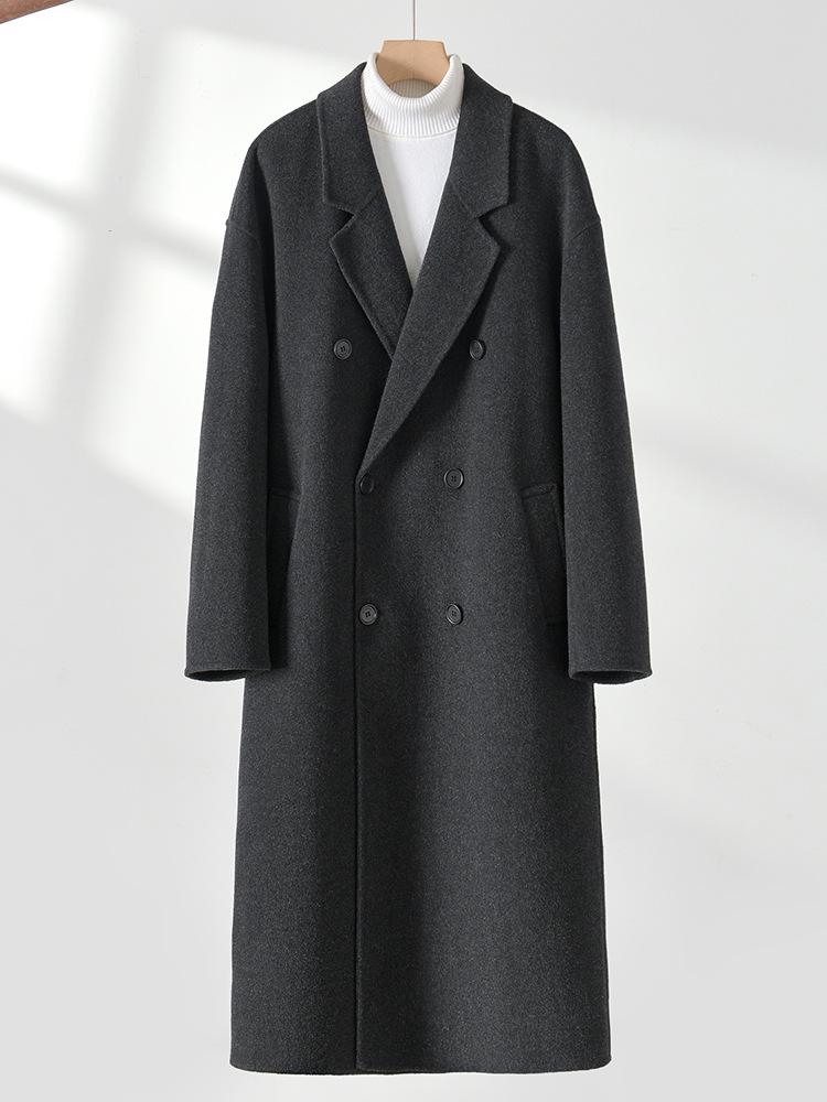 Men`s Double-Sided Cashmere Wool Coat -