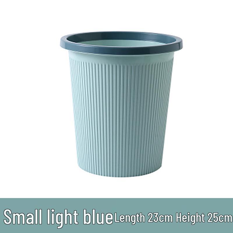 ** Large Lidless Press Ring Trash Can for Kitchen, Bathroom & Living Room **