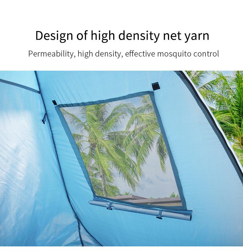 Automatic Double Person Tent with Sunshade & Easy Setup for Beach, Park, & Fishing