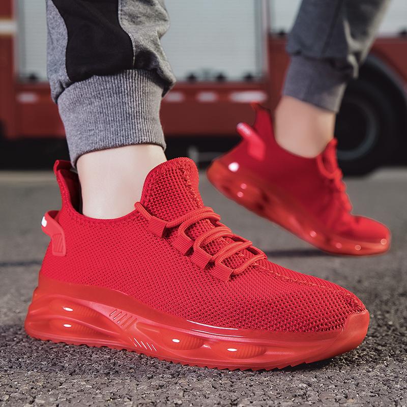 Light Running Shoes for Men Knitted Mesh Casual Sneakers Breathable Walking Jogging Sports Shoes Outdoor Trainers