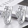 Elegant Sweet Heart Hollow-Out Zircon Earrings for Women