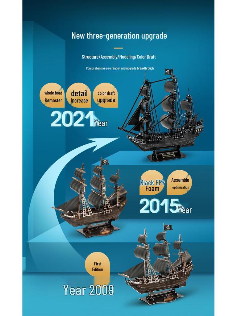 LoCube One Piece Thousand Sunny 3D Puzzle Schiffsmodell Trendiges Spielzeug Geschenk.