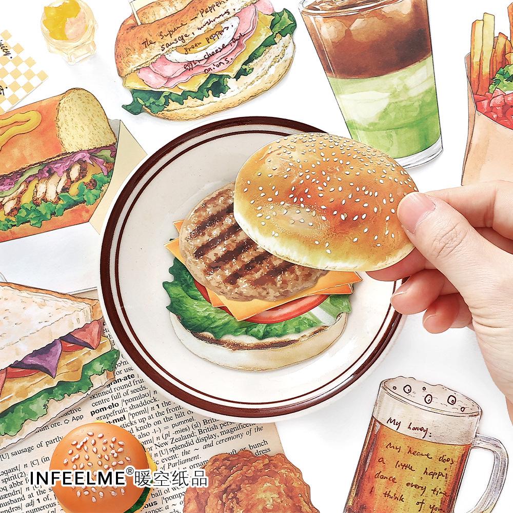 Infeel.Me Life Roaming Series White Kraft Paper Bag for Retro Journal Collage Decoration