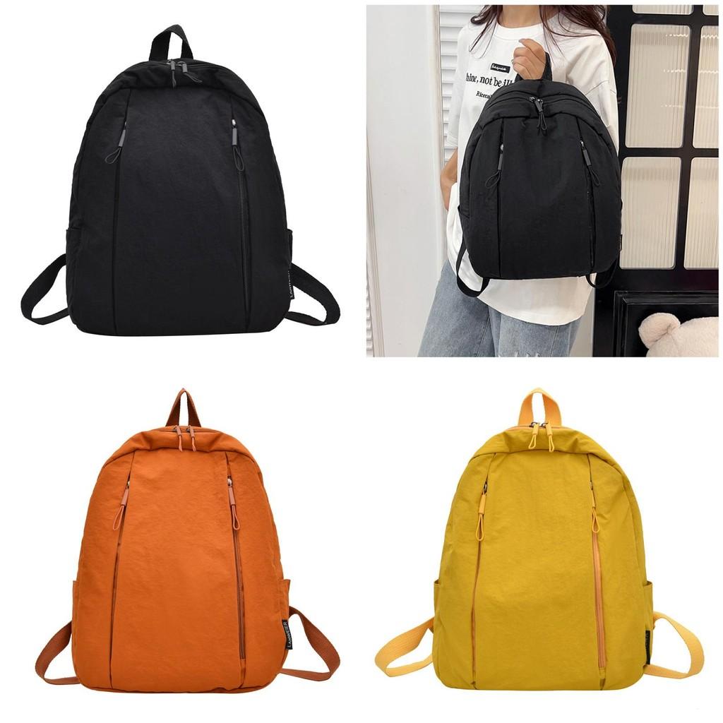 Trendy Solid Color Large Capacity Backpack For College And Travel With Breathable Design