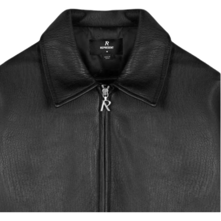 REPRESENT Leather Jackets Unisex Black Lapel Moderate Pilot MLM1333-001