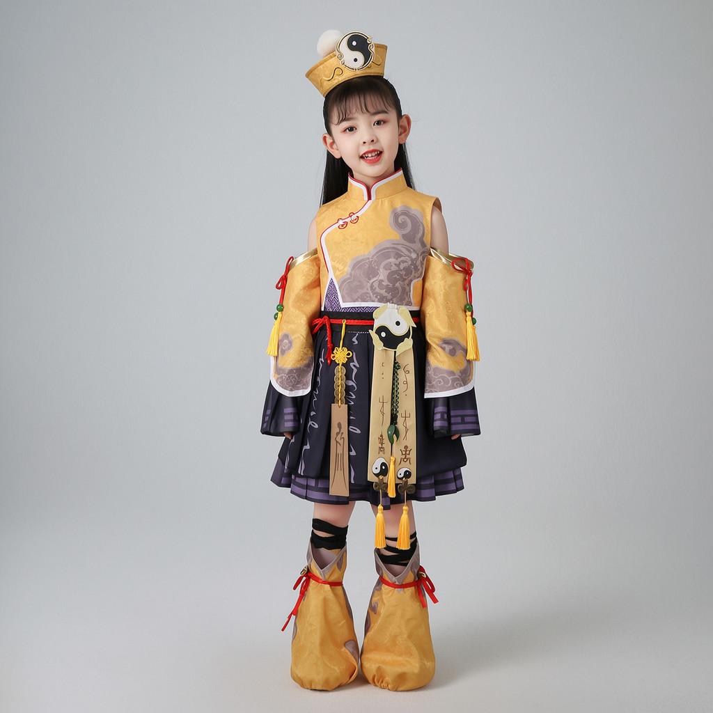 Supernatural Action Team Lily Cosplay Costume Set For Kids With Polyester Fabric For Anime Conventions